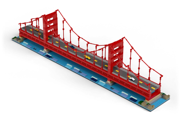 Golden Gate Bridge brick set