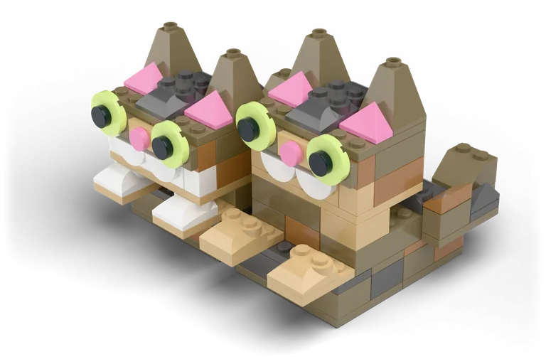 Cuddly Calico Cats brick set