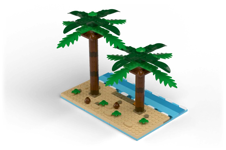 Coconut Beach Trees brick set