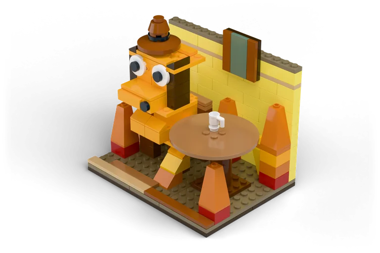 This Is Fine brick set
