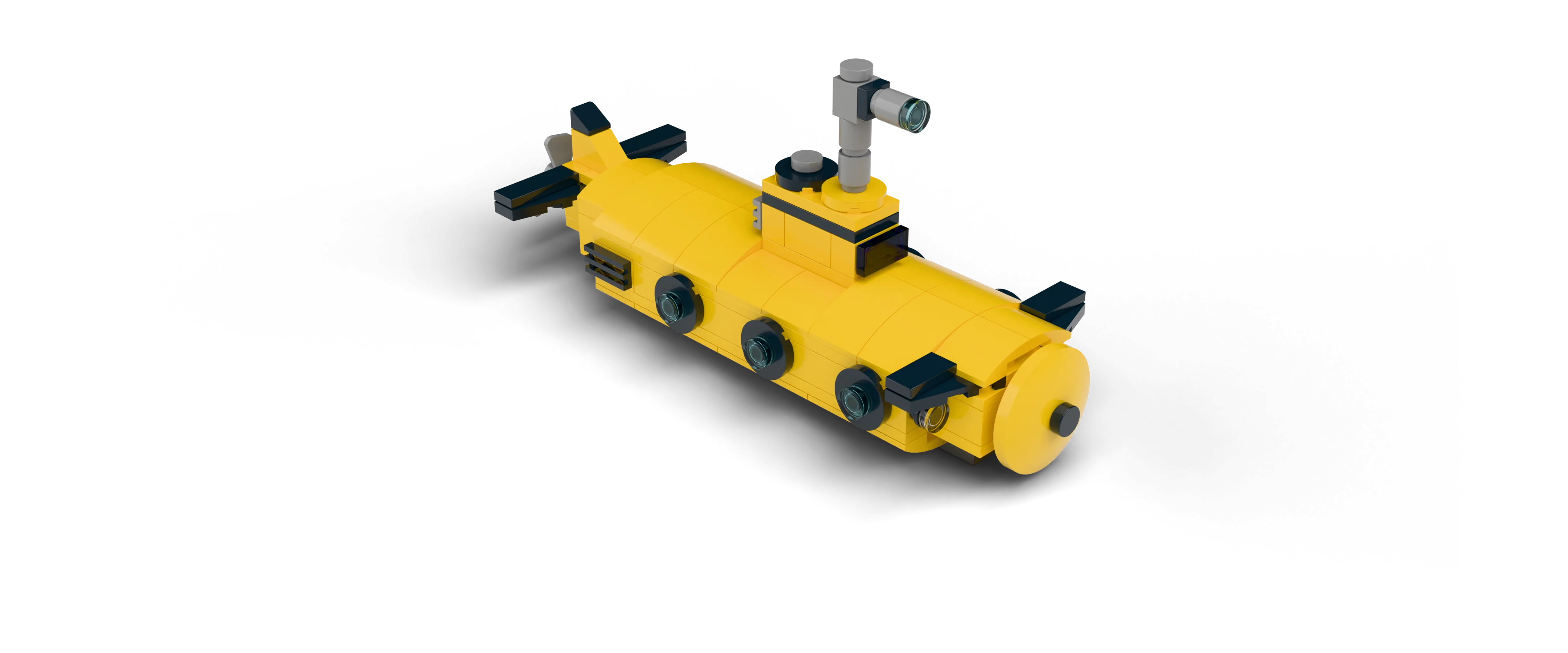 Submarine brick set, front view