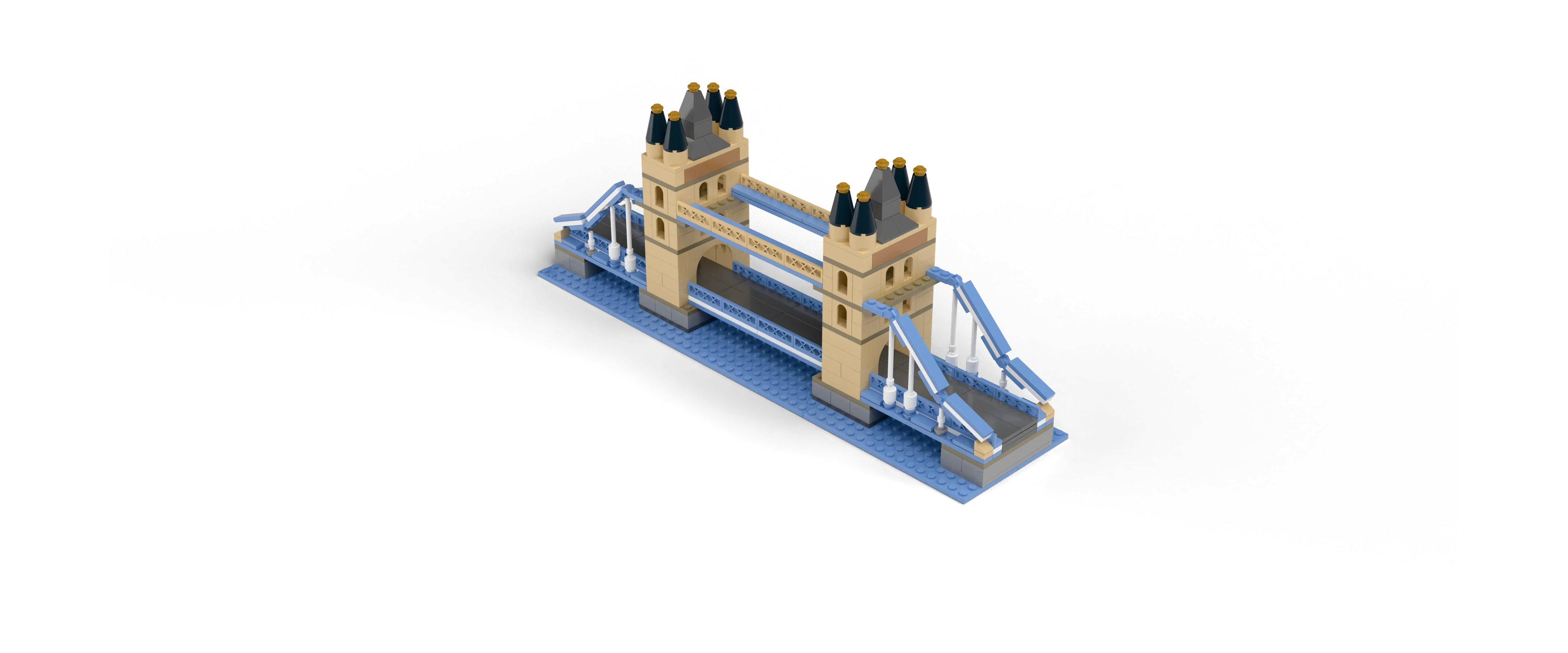 Tower Bridge brick set, front view