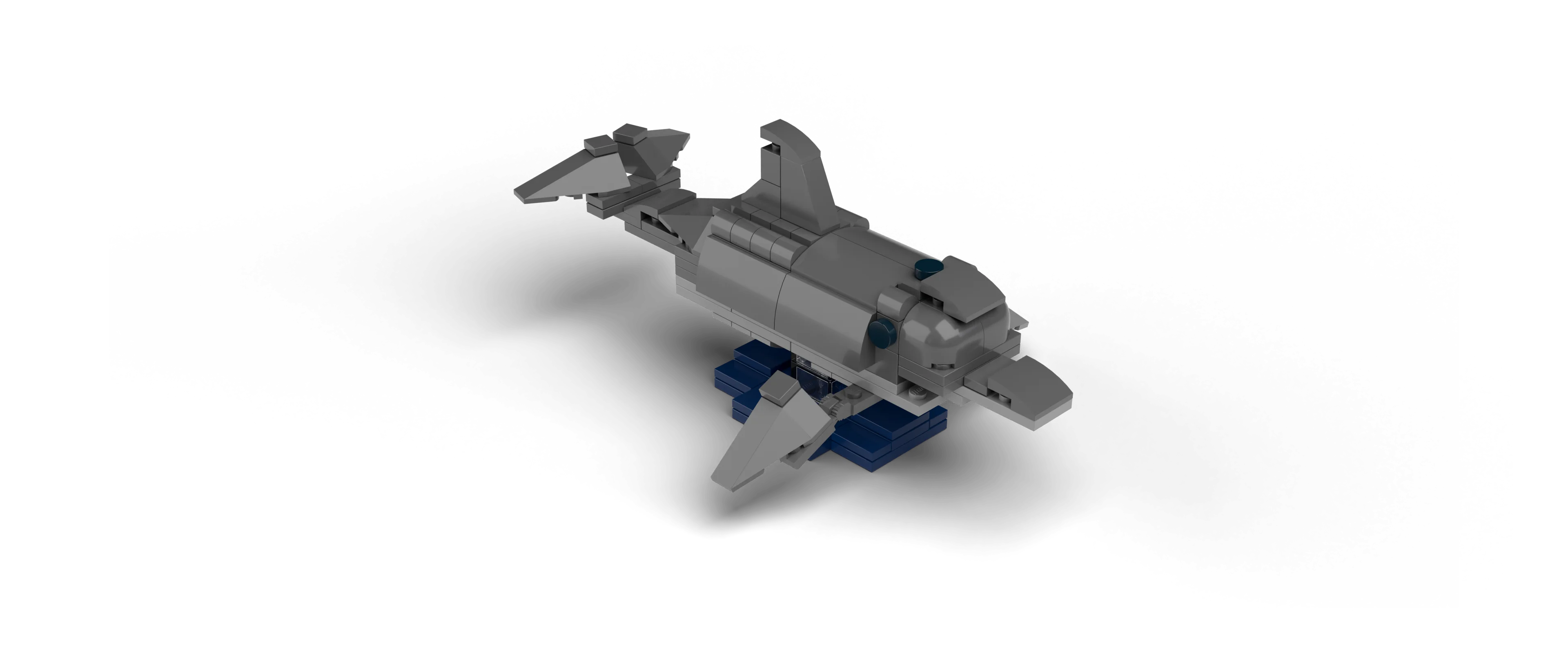 Dolphin brick set, front view
