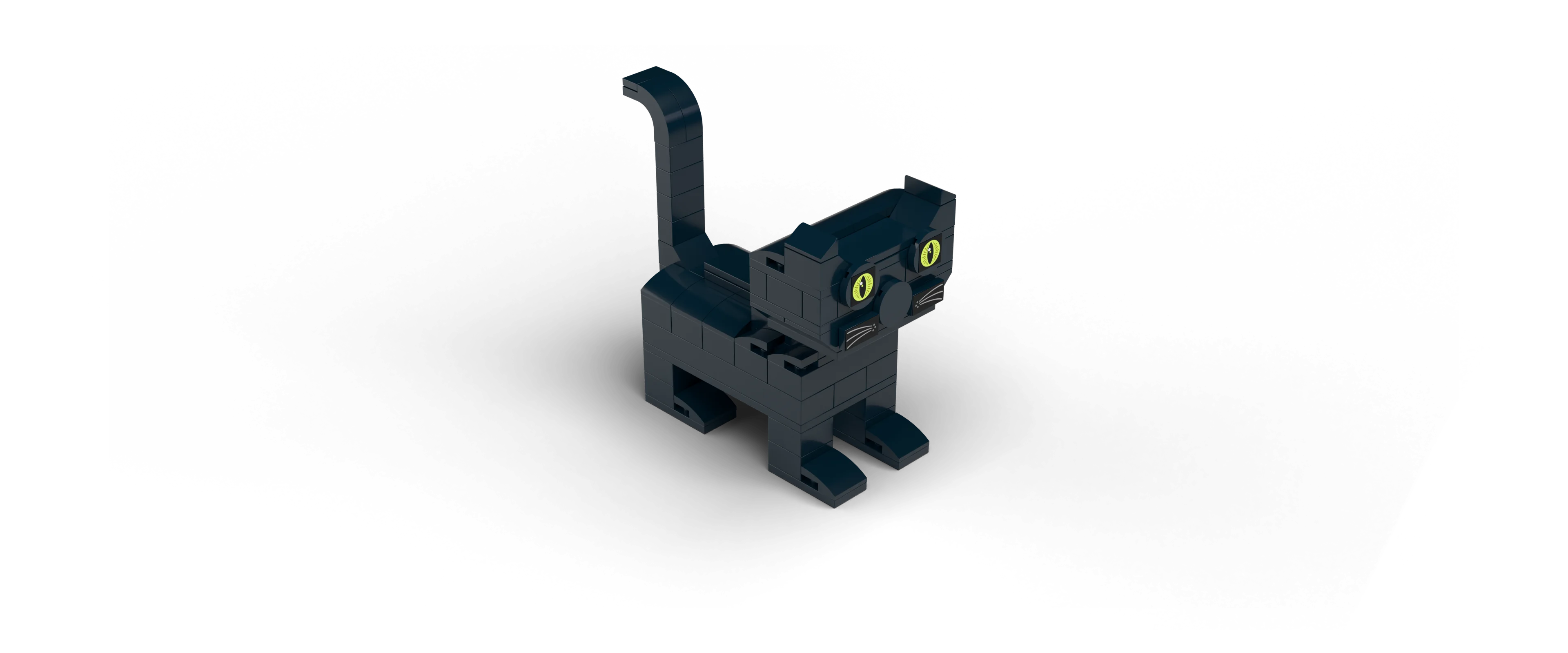 Black Cat Brick Build brick set, front view