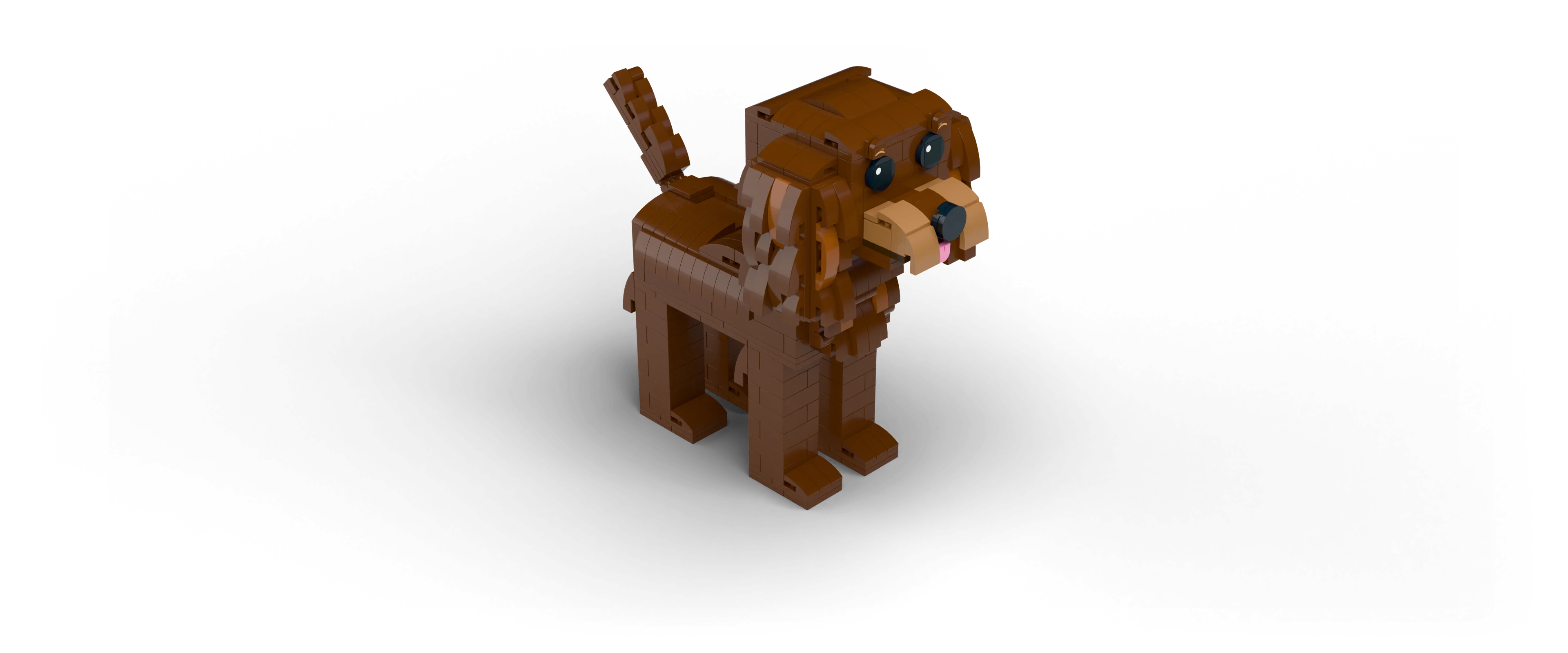 Cocker Spaniel brick set, front view
