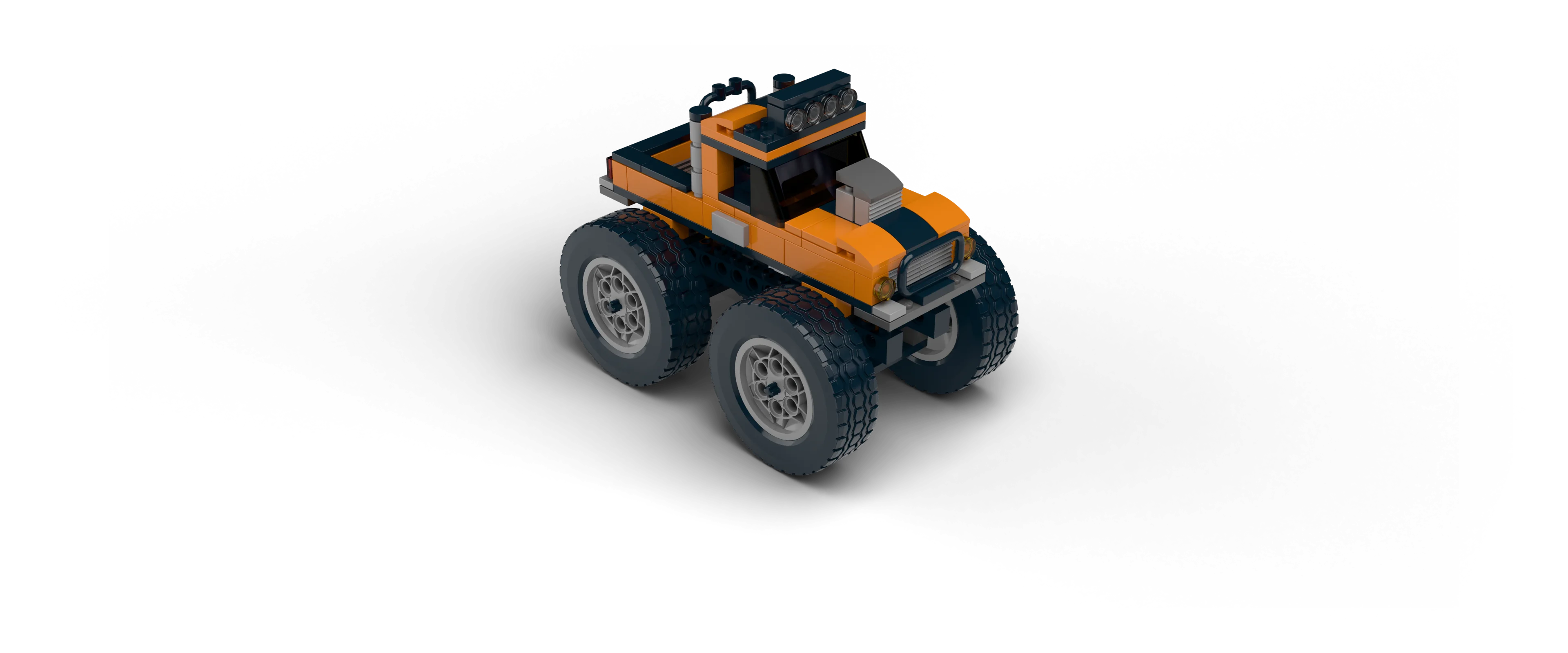 Monster Truck brick set, front view