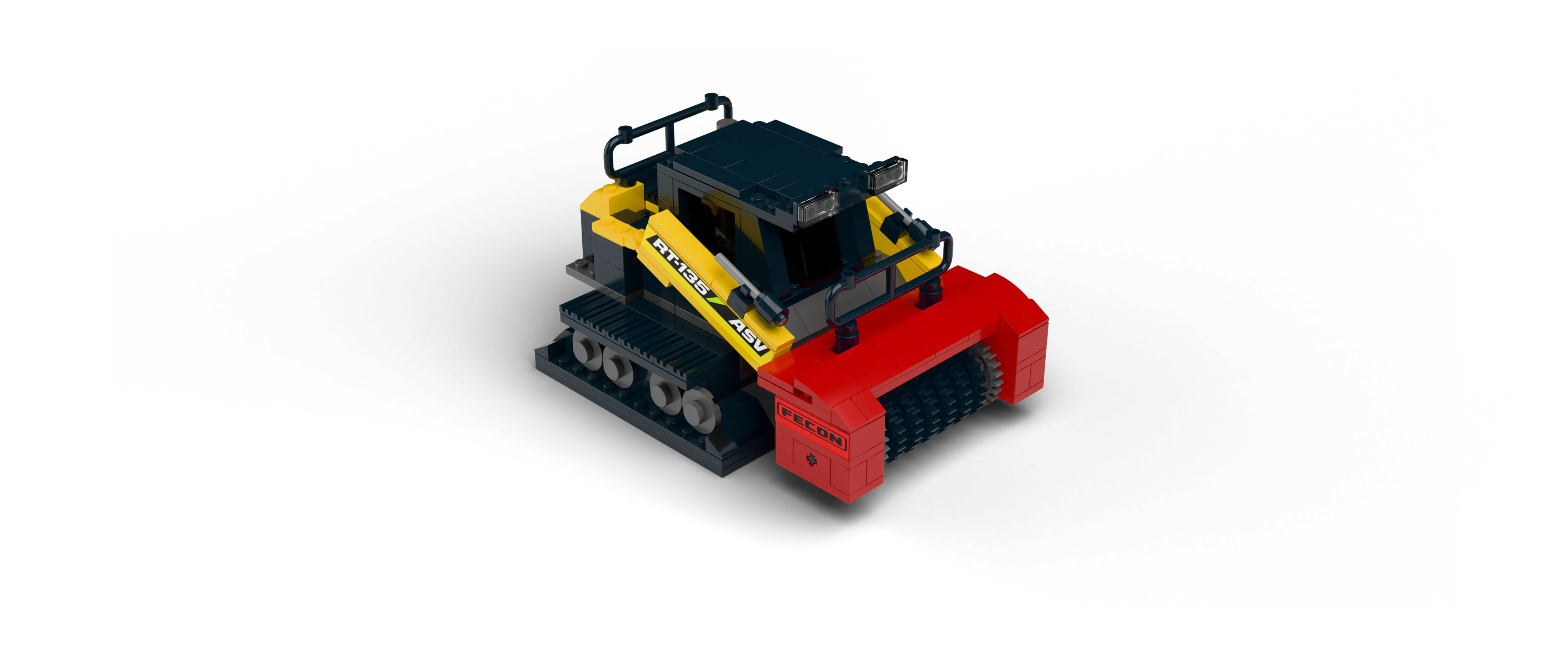Bobcat Brush Hog brick set, front view