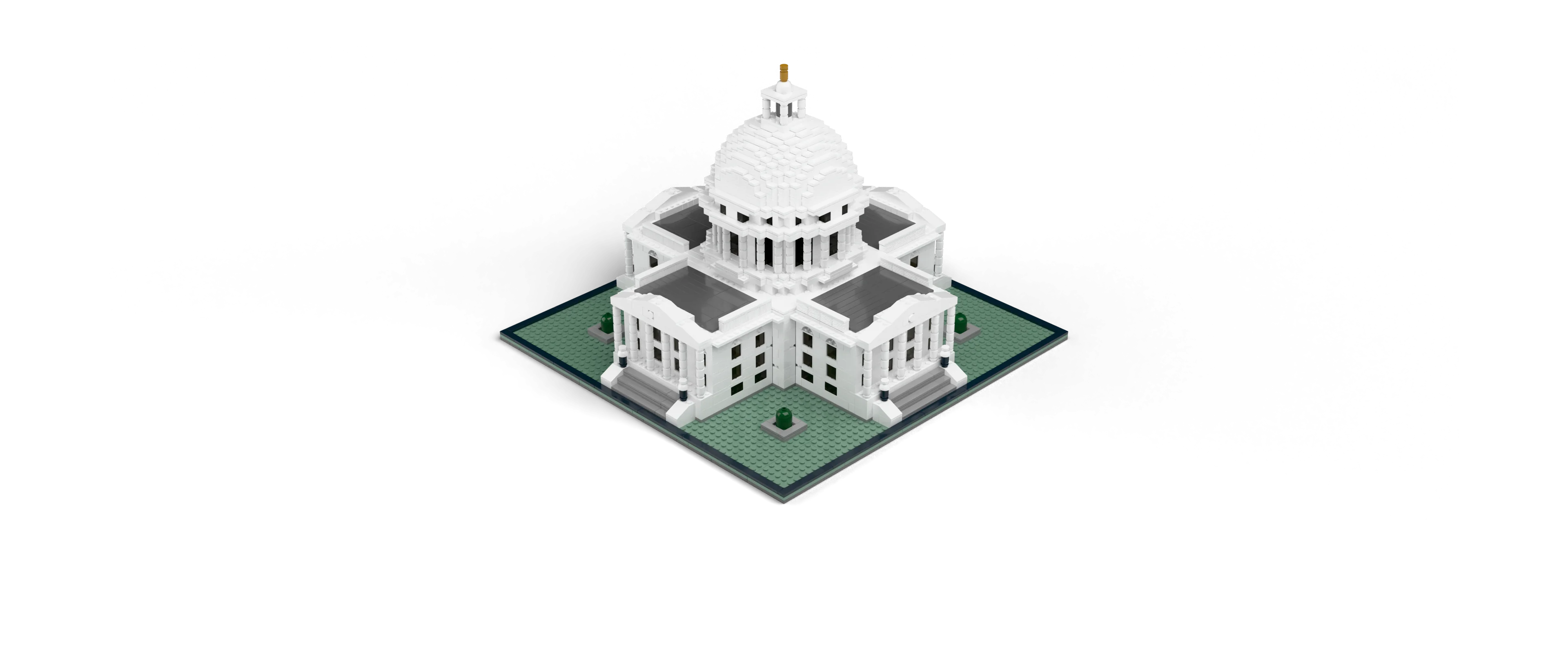 Wisconsin State Capitol brick set, front view