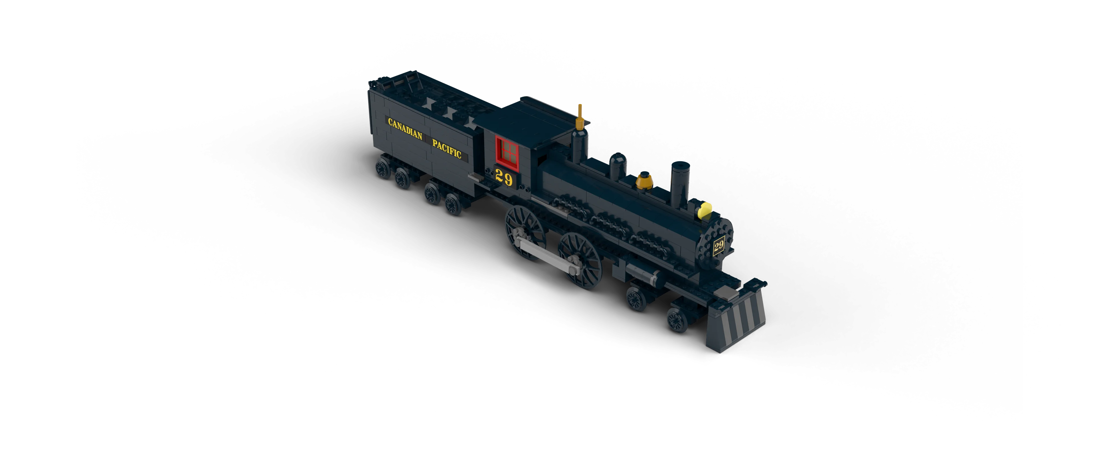 Cpr Steam Locomotive 29 Fix brick set, front view
