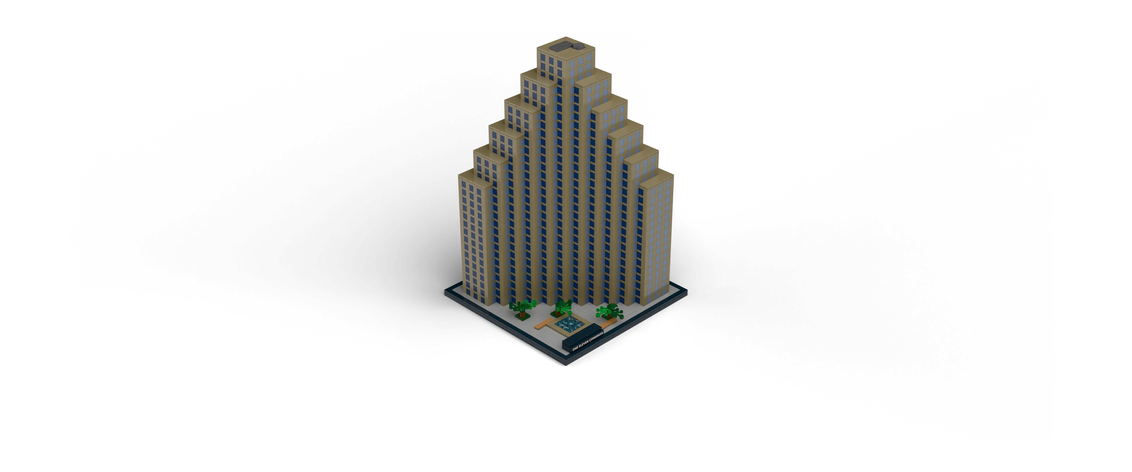One Eleven Congress Tower brick set, front view