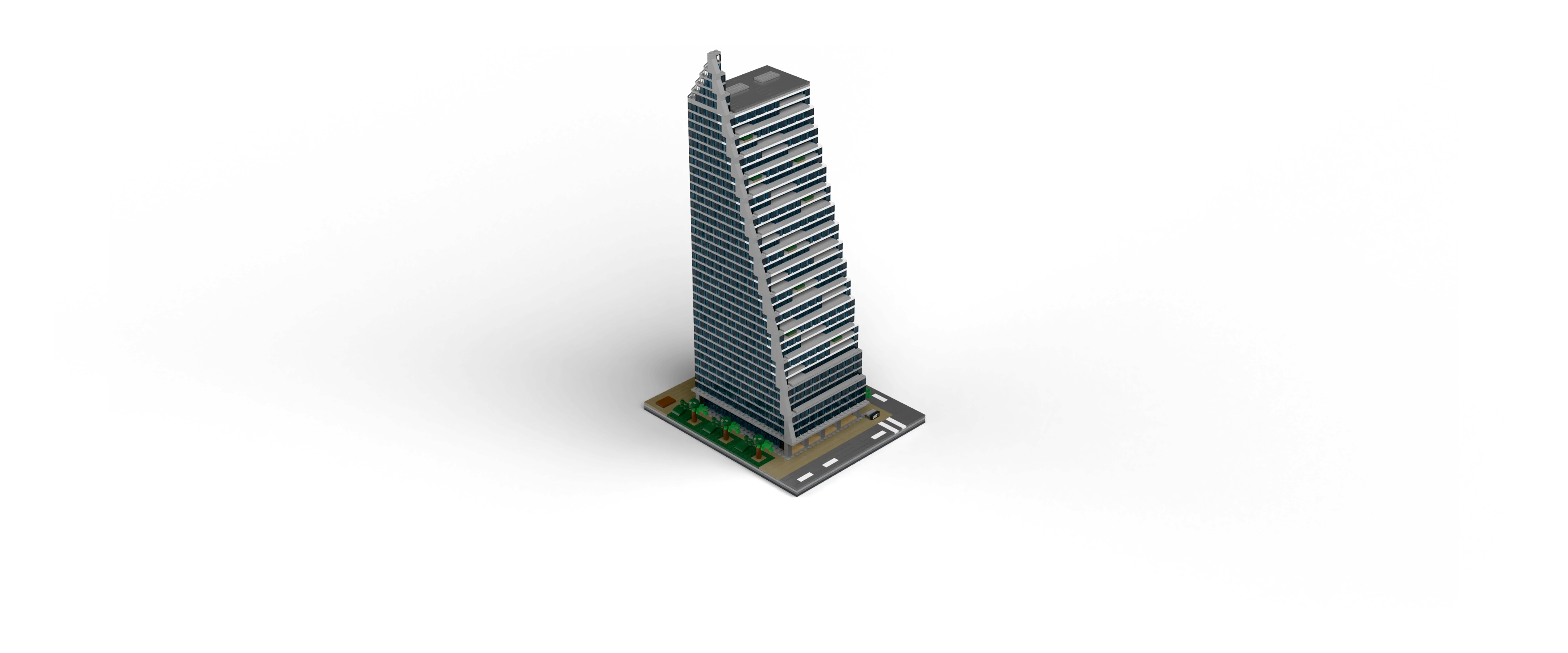 Sail Tower brick set, front view