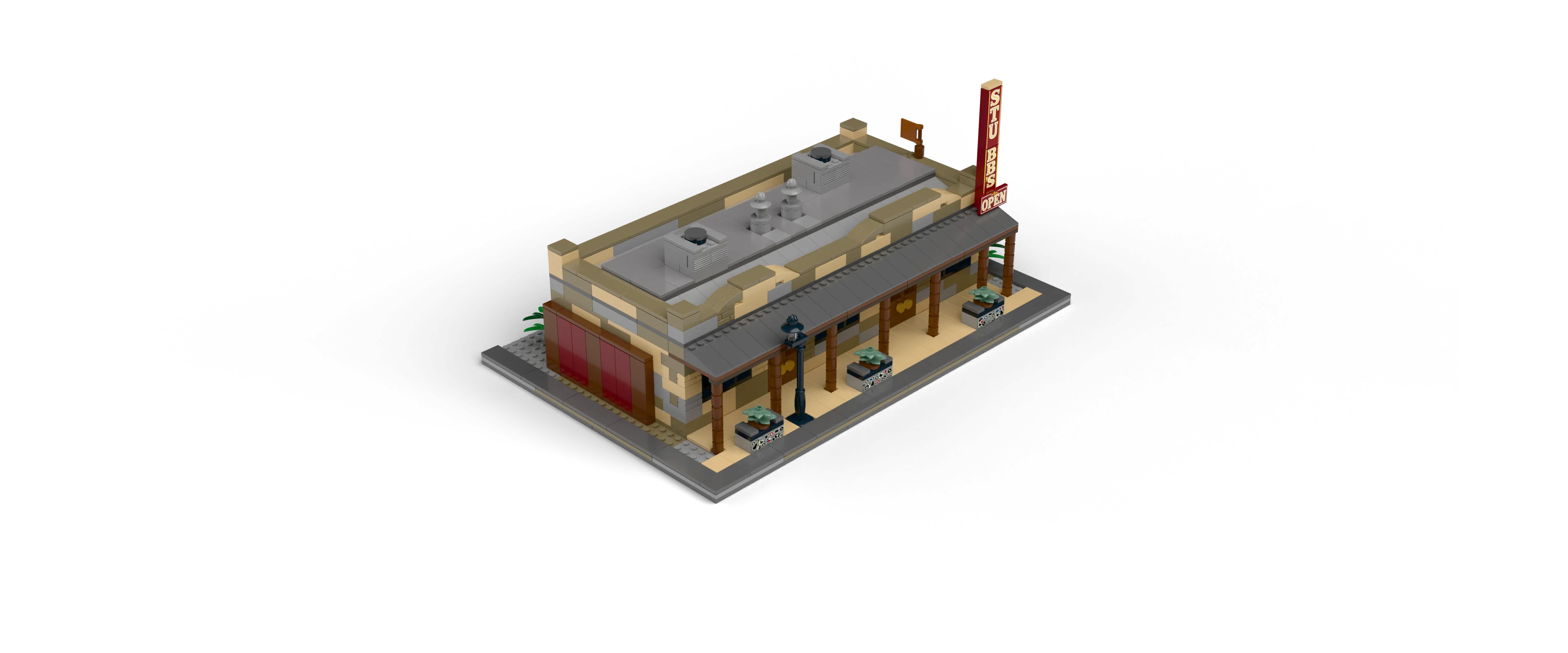 Stubb's Bbq In Austin, Texas brick set, front view