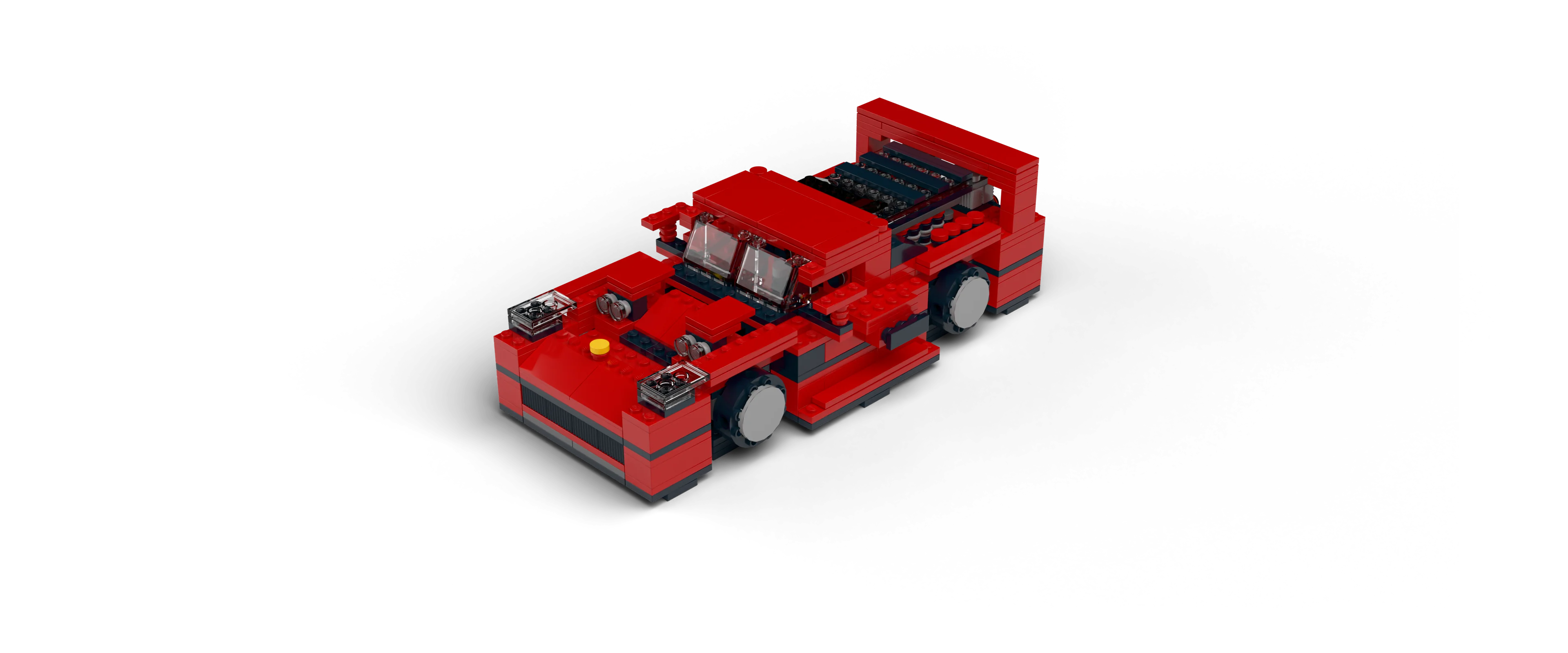 Ferrari F40 brick set, front view