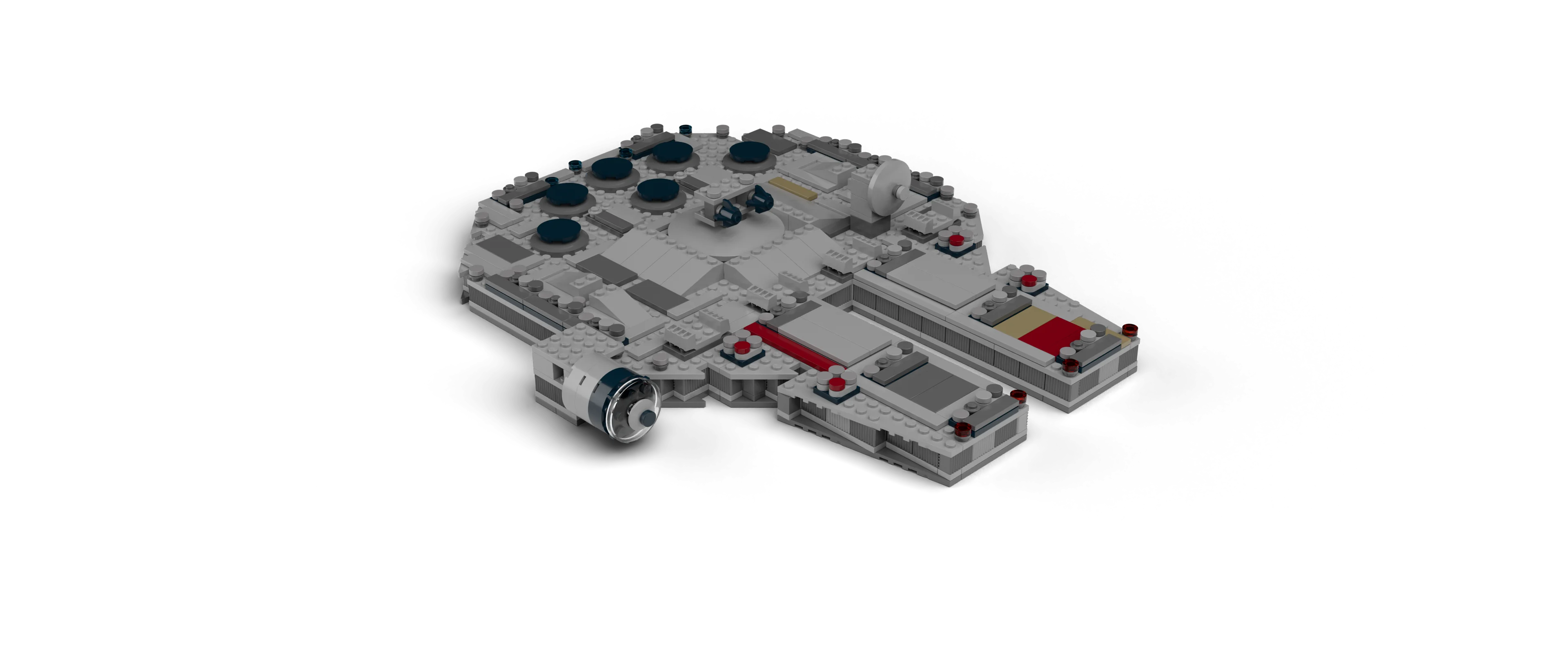 Millennium Falcon brick set, front view