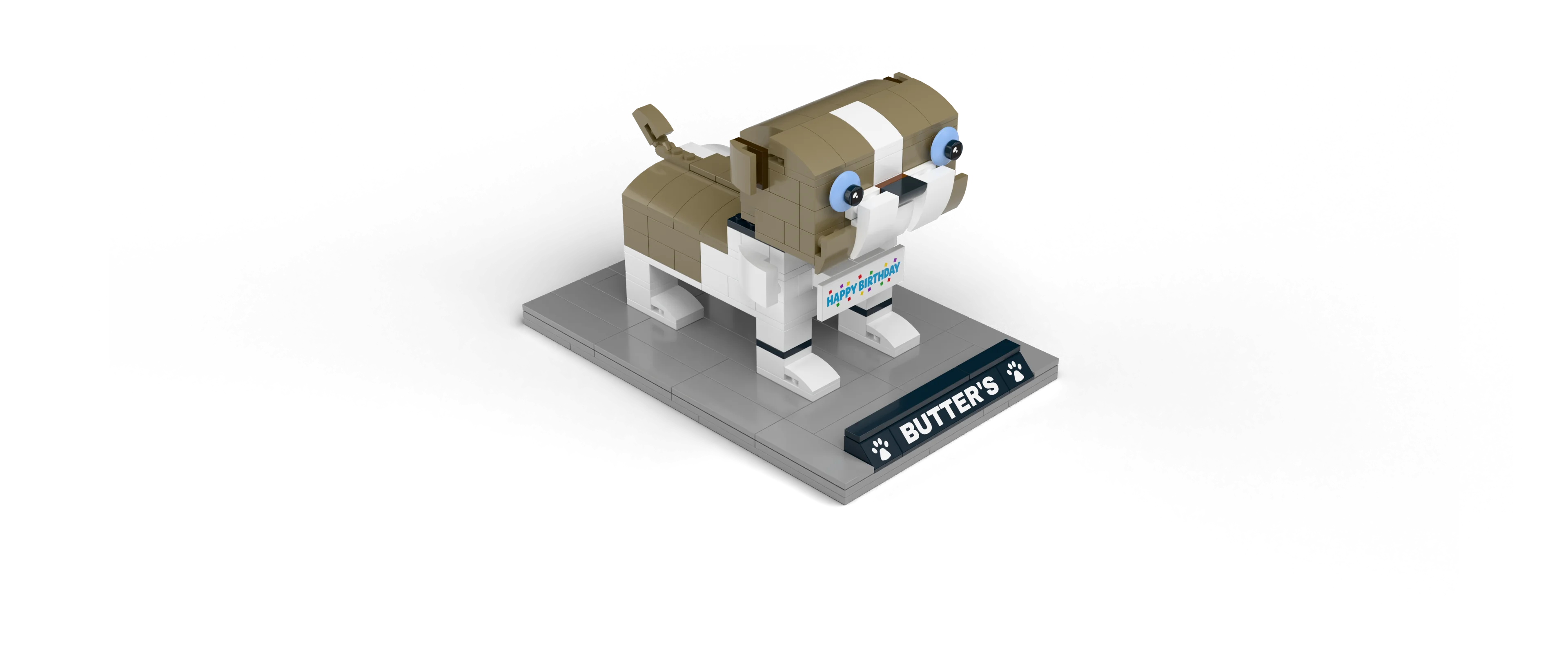 Butter's brick set, front view